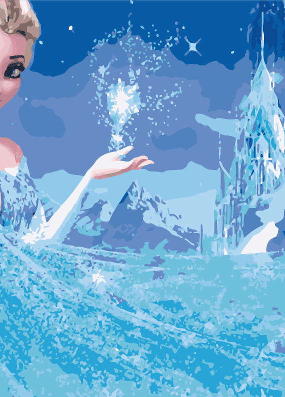Malowanie po numerach – Elsa – 40×50 rama