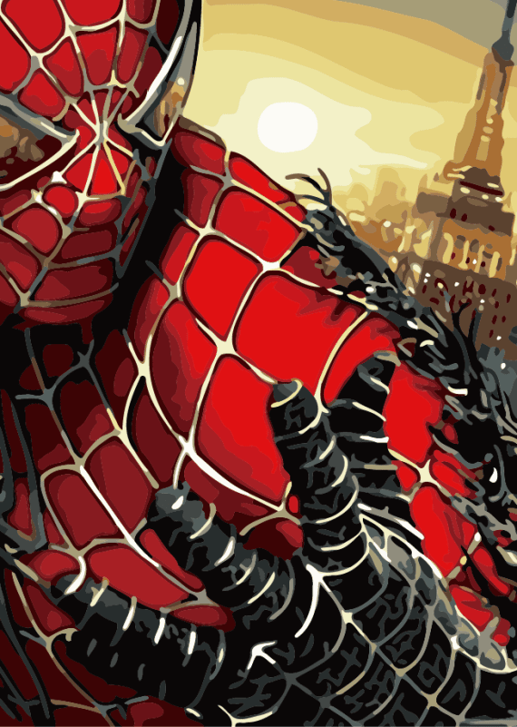 Malowanie po numerach – Spiderman – 40×50 rama